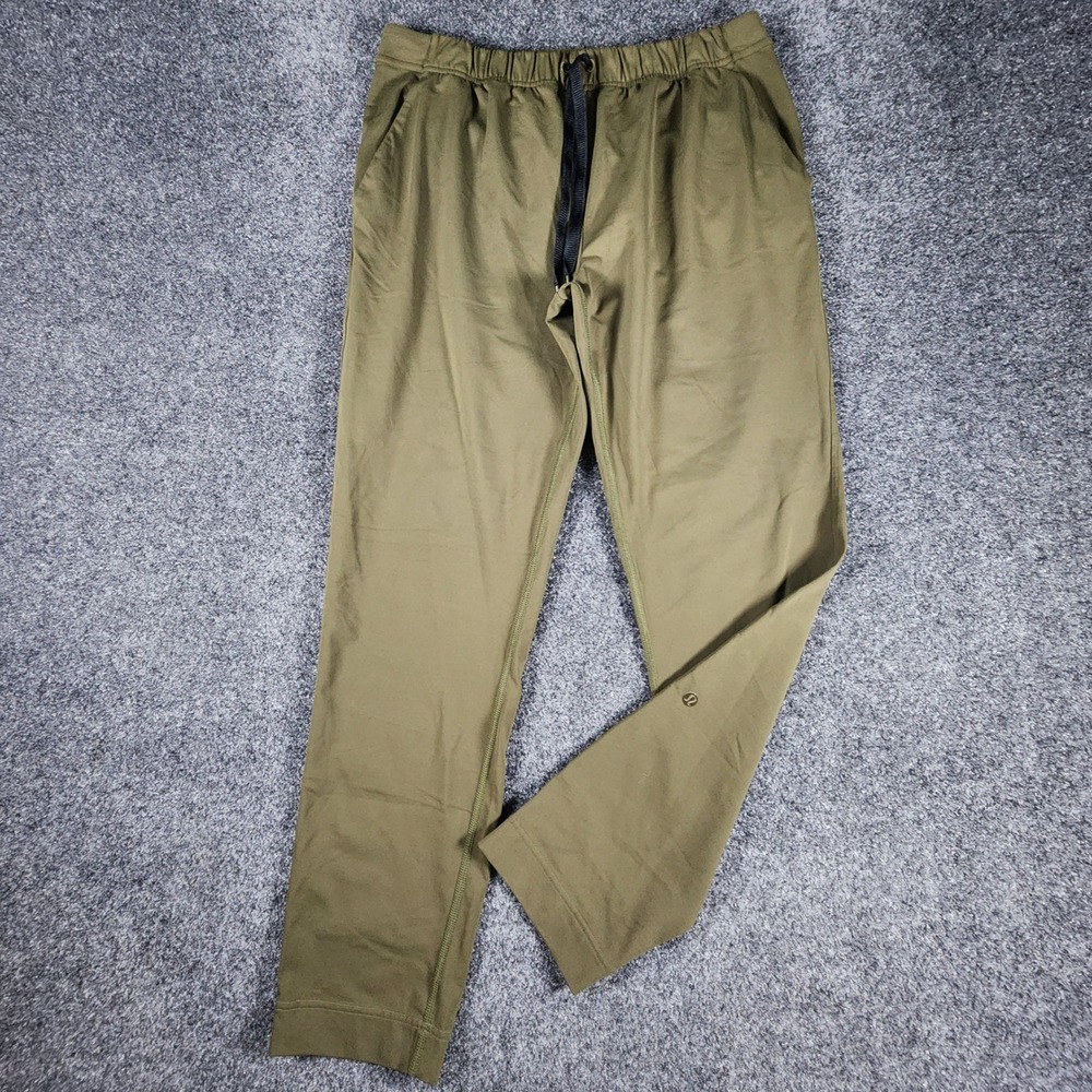 Lululemon On the Fly Pants Womens 6 Olive Green Drawstring Joggers 7/8 Length